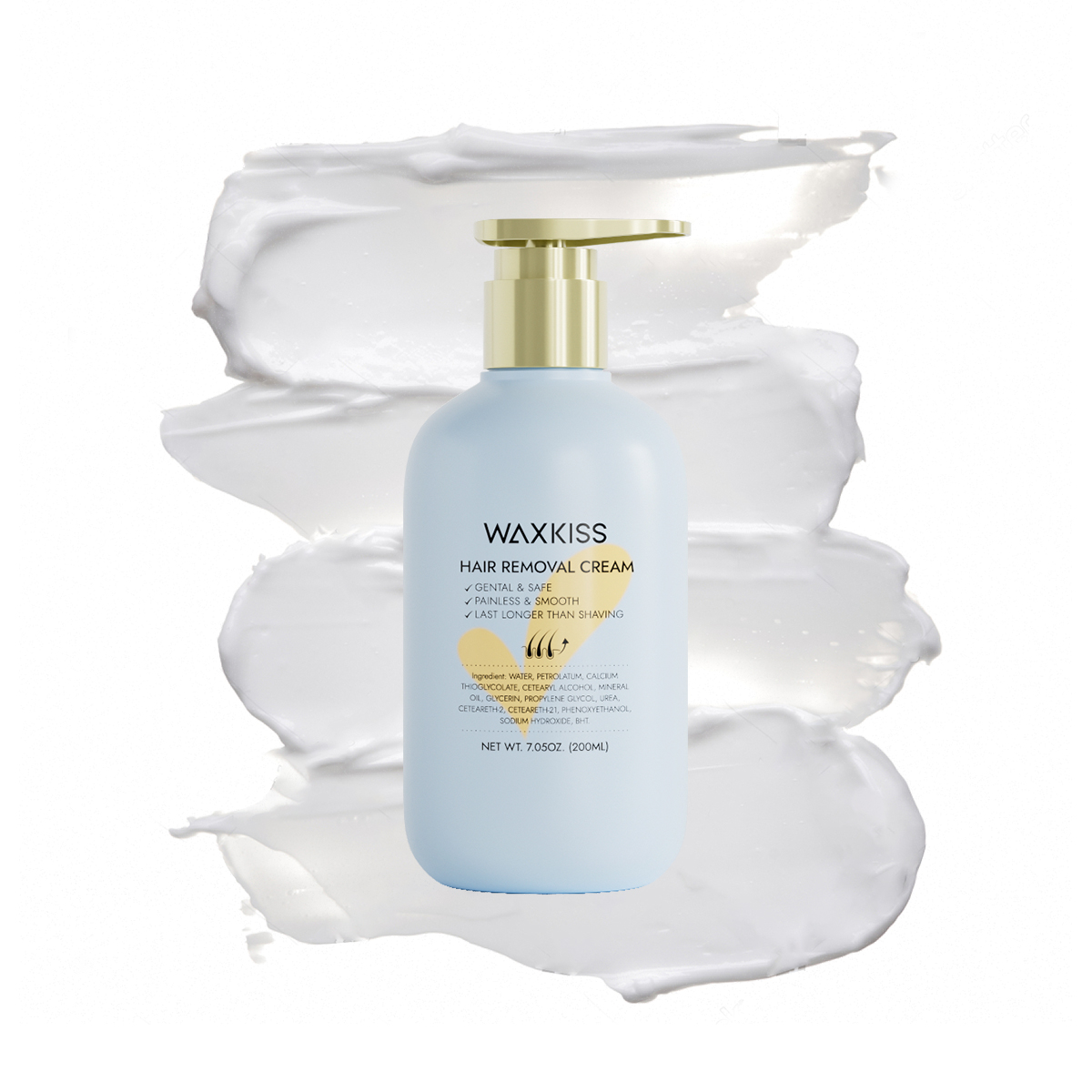 OEM ODM Service Waxkiss 200g 100g Safe Ingredients Smooth Irritation-free Comprehensive Hair Removal Cream For Intimate Regions