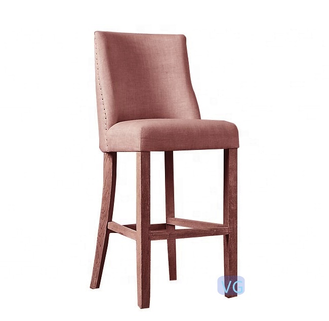 Italian simple bar chair fashion living room solid wood dining chair
