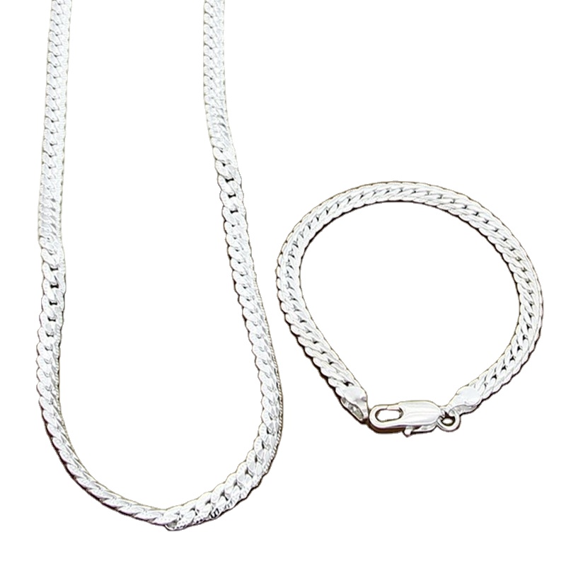 New Trendy 925 Sterling Silver Jewelry Sets Simple Fashion Insect Moon Round Ball Necklace Earrings Sets For Woman Gift