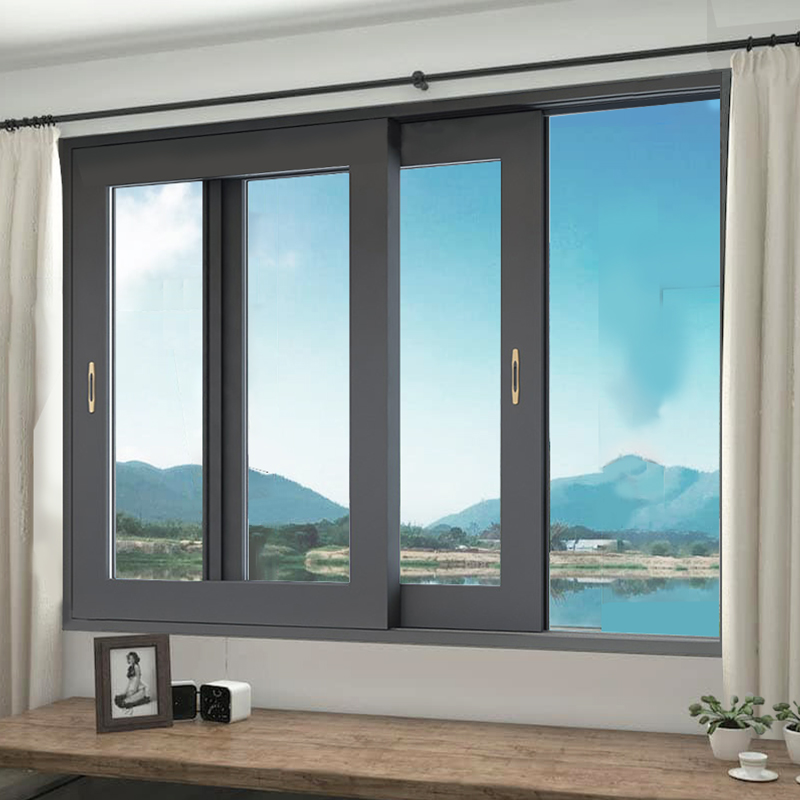 Hihuas new bronze color simple design aluminum sliding window/casement