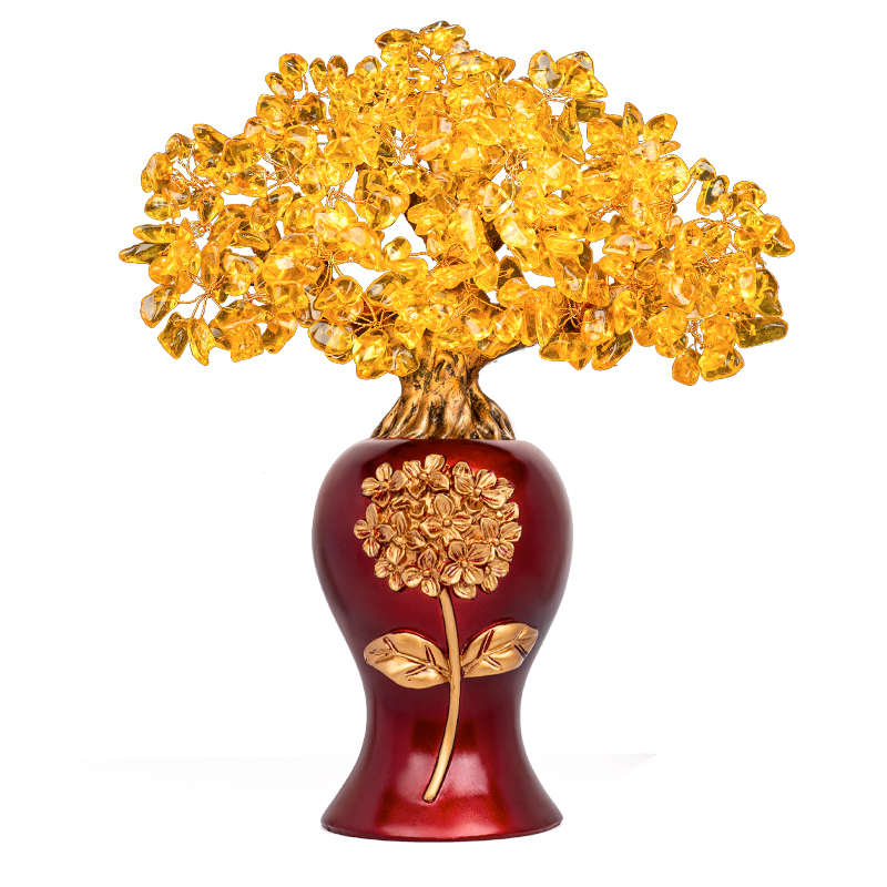 Natural Crystal Quartz Crystal Lucky Tree Crystal Feng Shui Money Tree Treatment