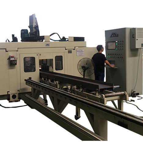 DLS1250(150*75-1250*600) FINCM Structure Steel Vertical band Hydraulic CNC Beam Saw Drilling Machine