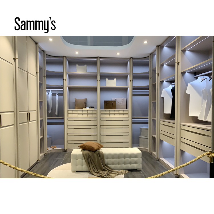 Sammys Высококачественный новый дизайн Роскошный кожаный гардеробный шкаф для гардероба