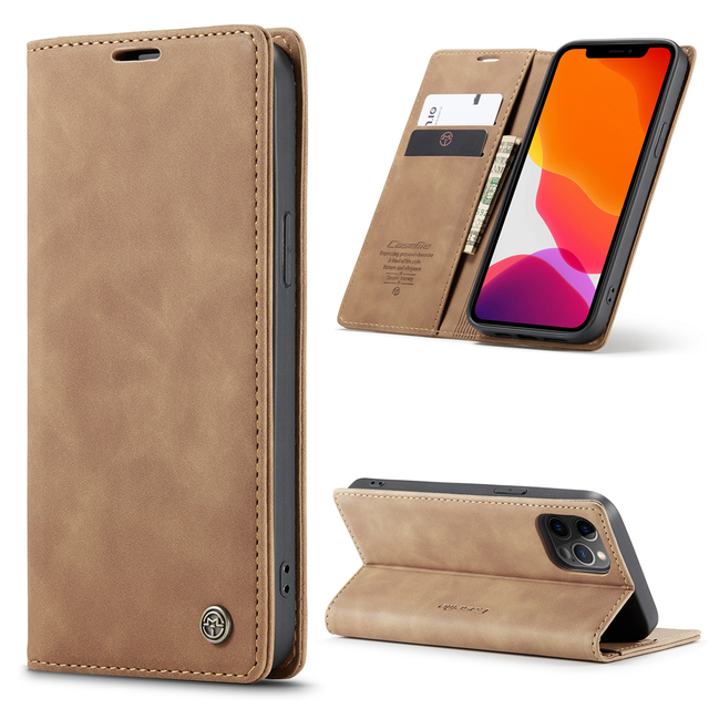Многофункциональный кожаный чехол-кошелек Caseme в стиле ретро для iPhone 13 13mini SE2020/78Plus/X/XS/XR/11Pro Max, чехол для iPhone 12