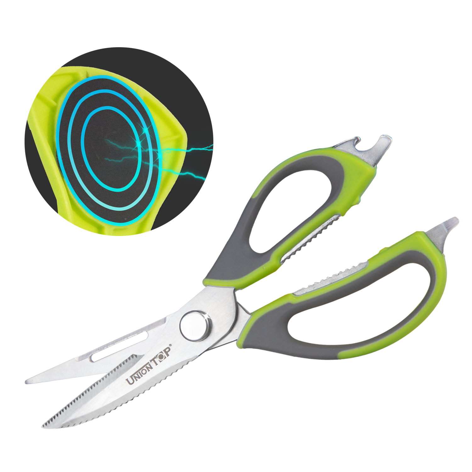 pruning clever cutter multi use kitchen pet fishing fabric BBQ stainless steel food scissors 2 in 1 with cover
