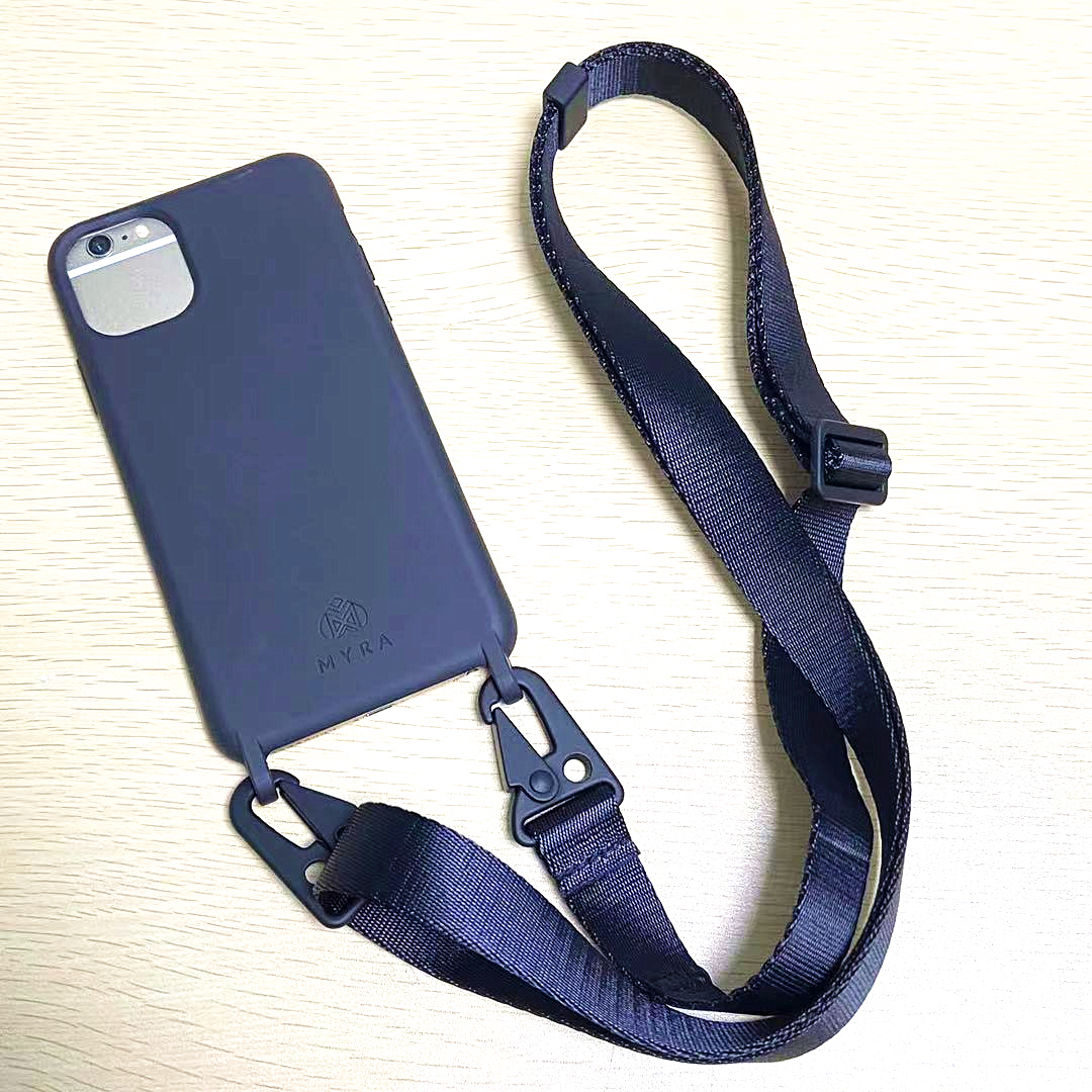 Custom Smartphone Necklace Clear Protective Anti-Shock Case with Lanyard Strap Cord in Colorful Phone case Cord