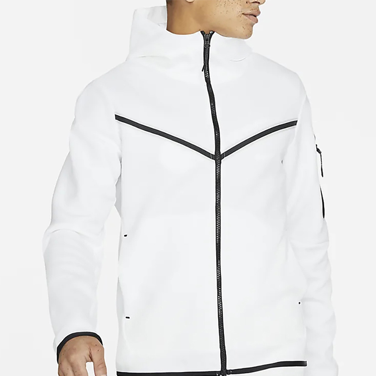 OEM custom comfortable soft fit pocket sportswear full zip hoodie for men