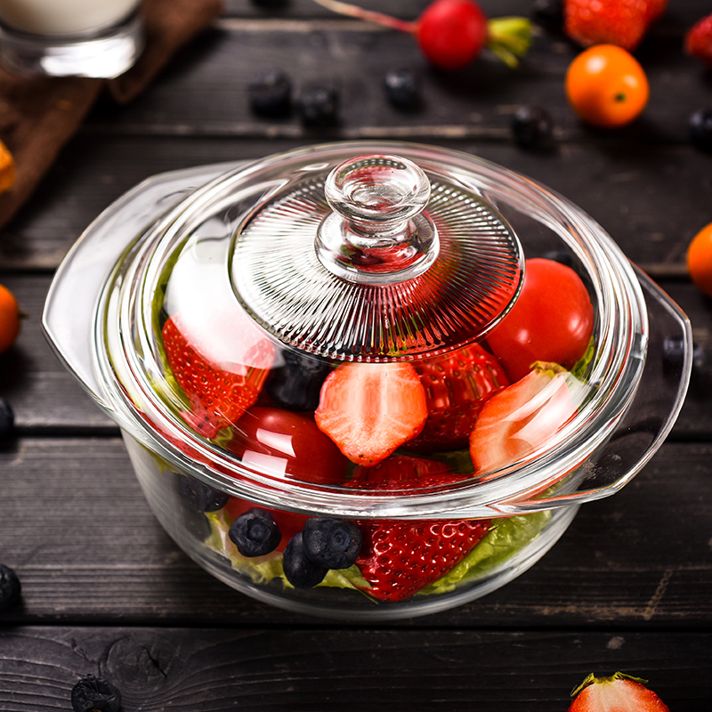 2020 hot sale heat resistant pyrex clear glass cooking pot for high quality