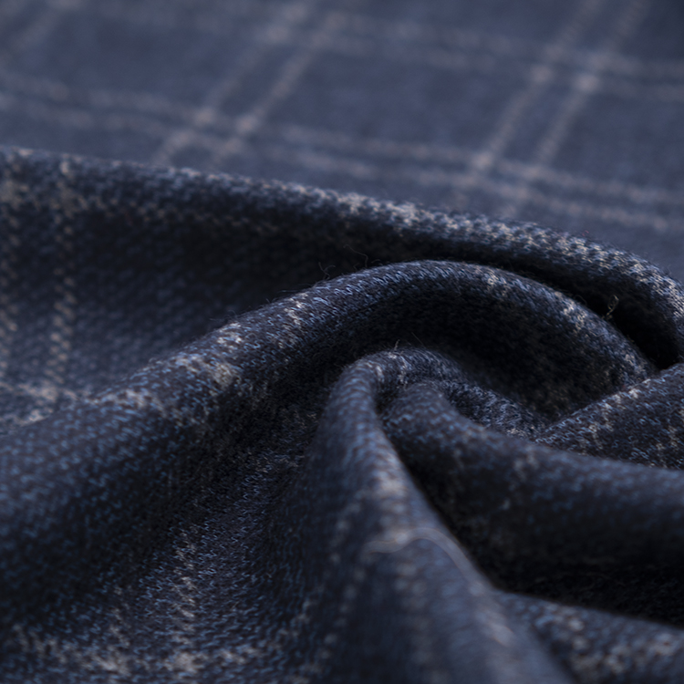 Fashion new high quality knitted checked wool fabric flimsy comfortable for men