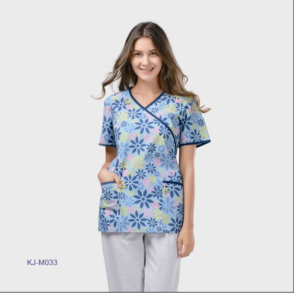 printd women medical scrub for health care