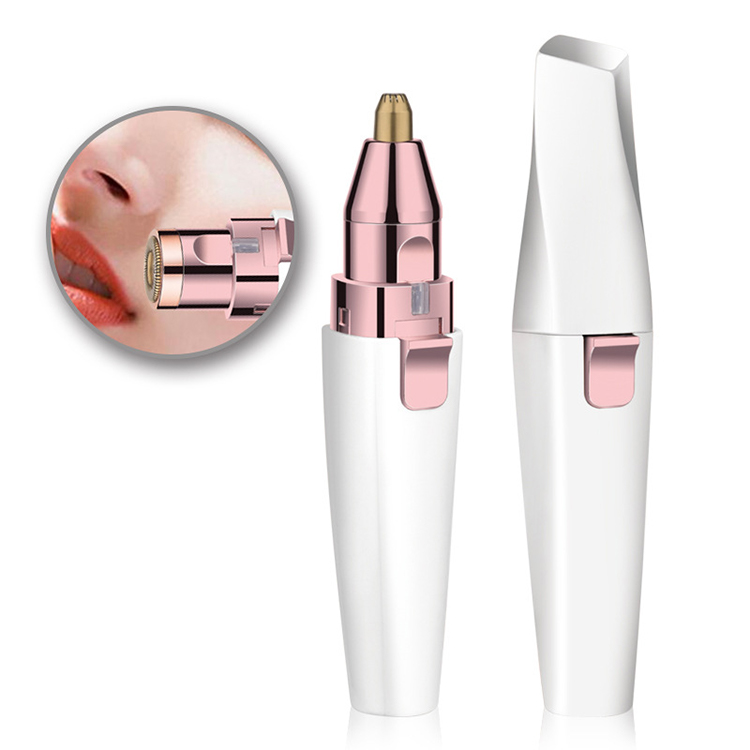 Latest Push Switch Abs Stainless Steel Battery 2 In 1 Lady Eyebrow Shaver