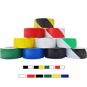 Custom PVC Floor Marking Caution Hazard Lane Safety Warning Esd Adhesive Tape For Industry Ground Sticker Packaging sealing Tape