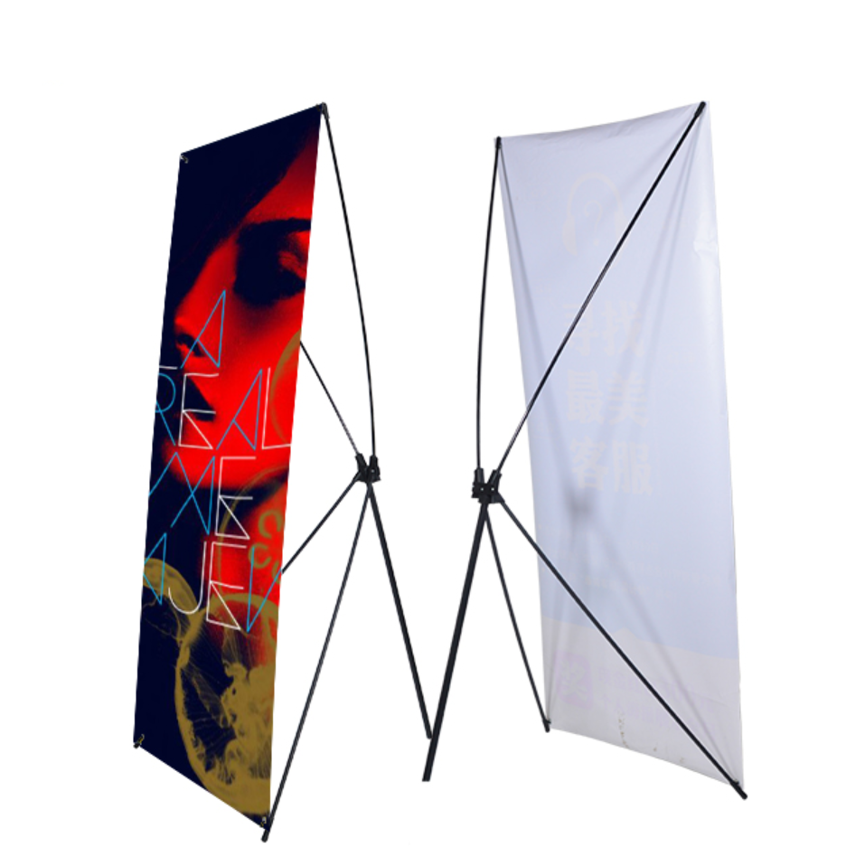 Customized Display Large Stand Standing X Banner Advertisement Exhibition Retractable Display roll up banner stand
