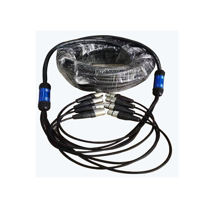 CAT6 Single core 2Ch 4Ch 6Ch 8Ch ethernet snake cable with ethercon RJ45 connectors