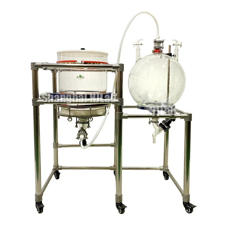 HJLab Glass and PTFE Nutsche Buchner Vacuum Filtering Funnel without any Chemical Pollution