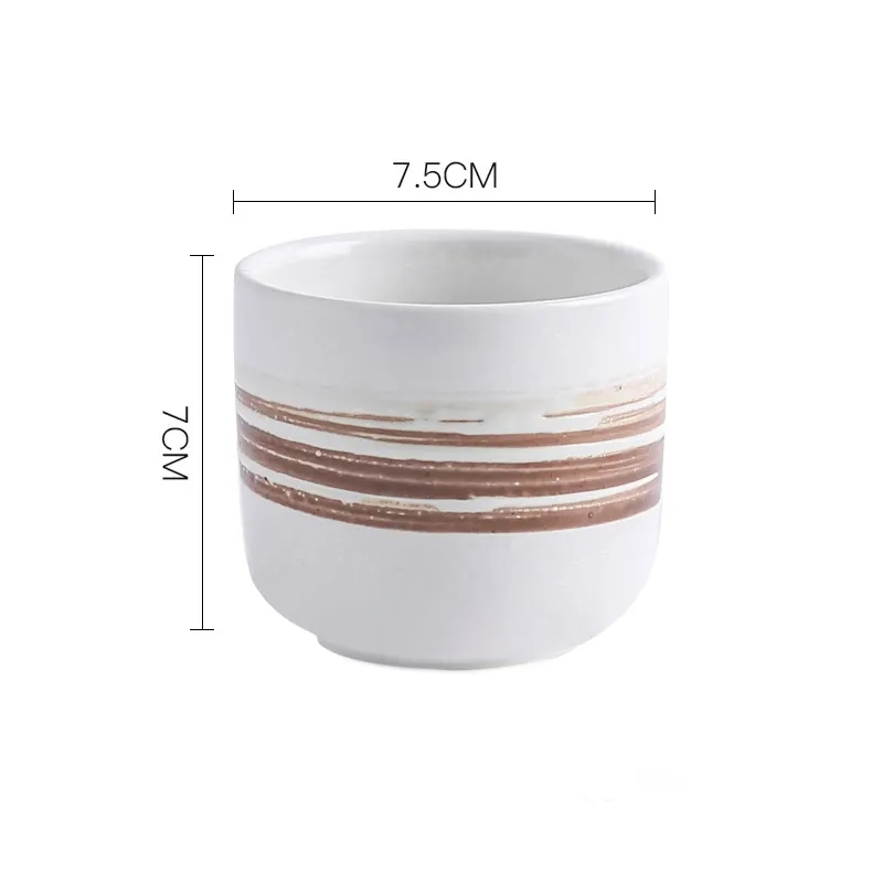 Japanese style 200ml ceramic tea Mugs Matte tea cup coffee cup yerba mate set Hand Painted Ceramic Sake Cup
