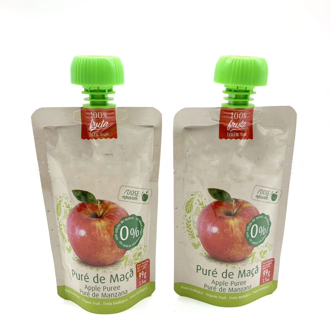 Custom 100ml 250ml Drink Juice Pouch Bag Aluminum Foil Baby Nutrition Fruit Puree Packaging Baby Food Spout Pouch For Juice