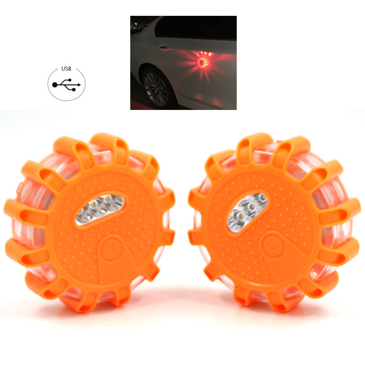 USB Charge Waterproof 9 Patterns Car Magnetic Beacon lamp Emergency Strobe Warning Flashing Hazard LED Road Safety Flares lights