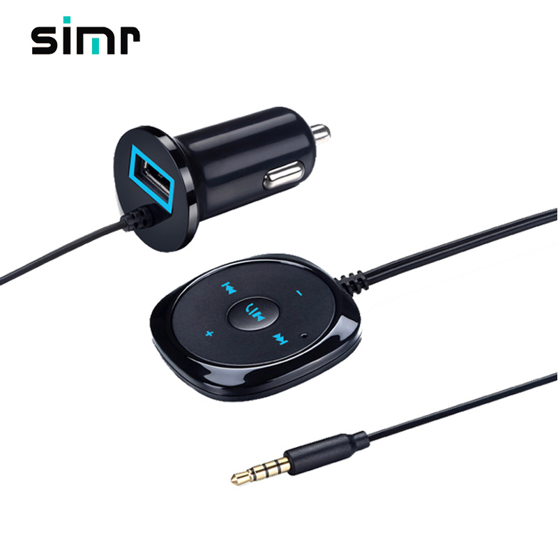 Simr BT5.0 беспроводной Aux 3,5 мм Bluetooth приемник адаптер беспроводной A2DP Дуа USB Автомобильное зарядное устройство автомобиля BT5.0 беспроводной приемник