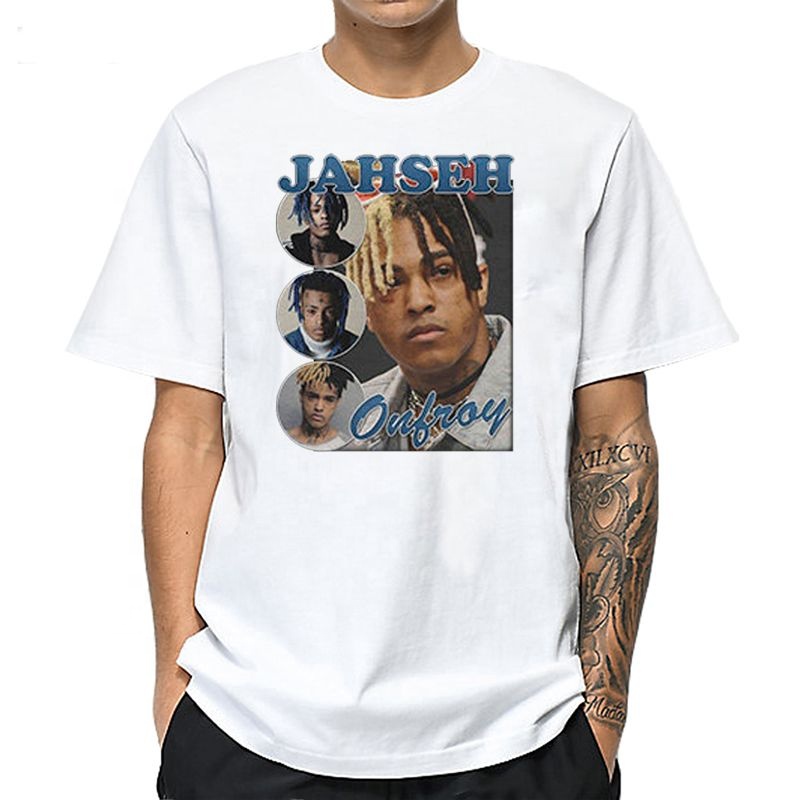 Оптовая продажа, мужские футболки Rapper Xxxtentacion Jucice Wrld, летняя повседневная дизайнерская футболка большого размера в стиле хип-хоп