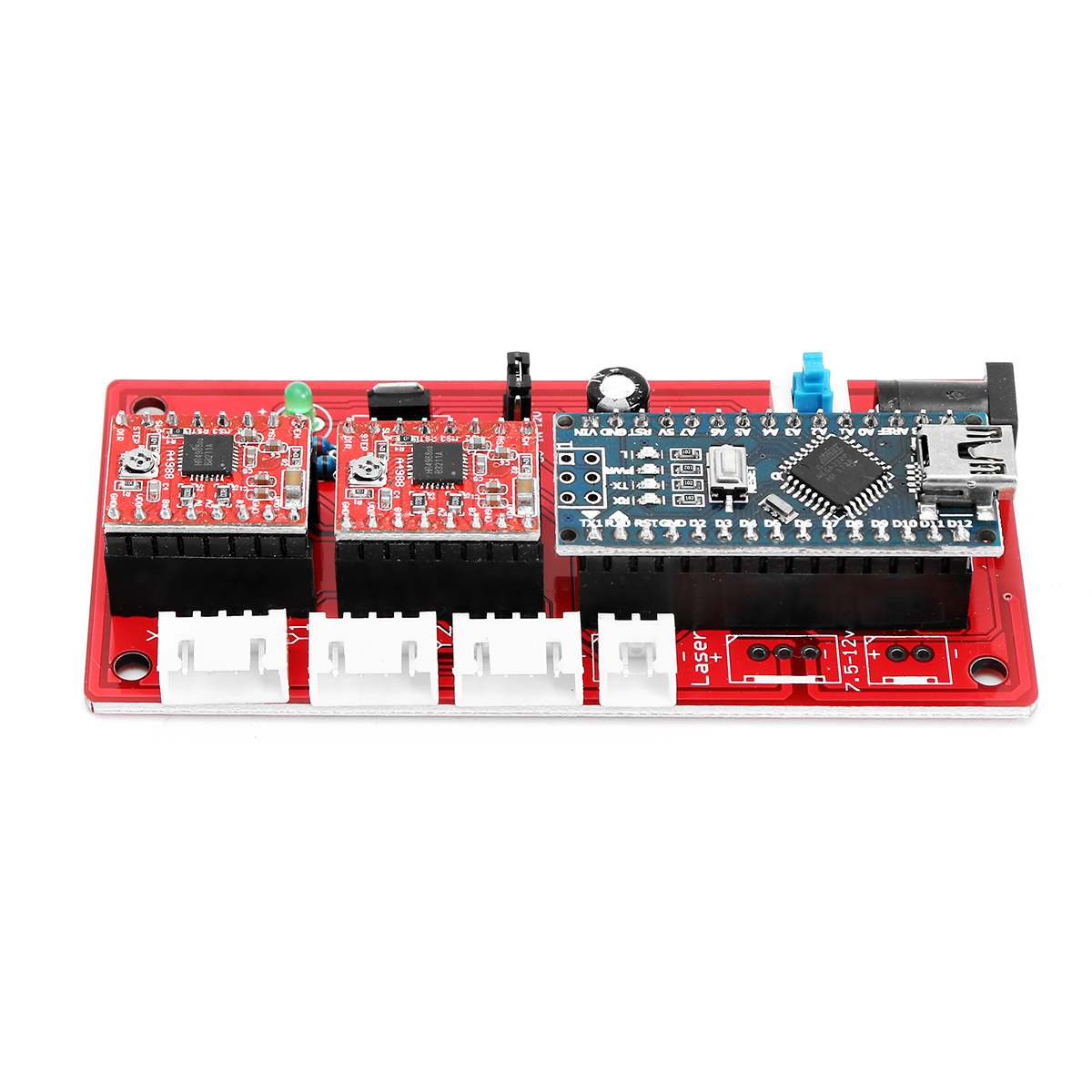 USB 2-осевой панель управления лазером драйвер DIY лазерная гравировка машина материнская плата поддерживает Регулируемый лазерный модуль вывода