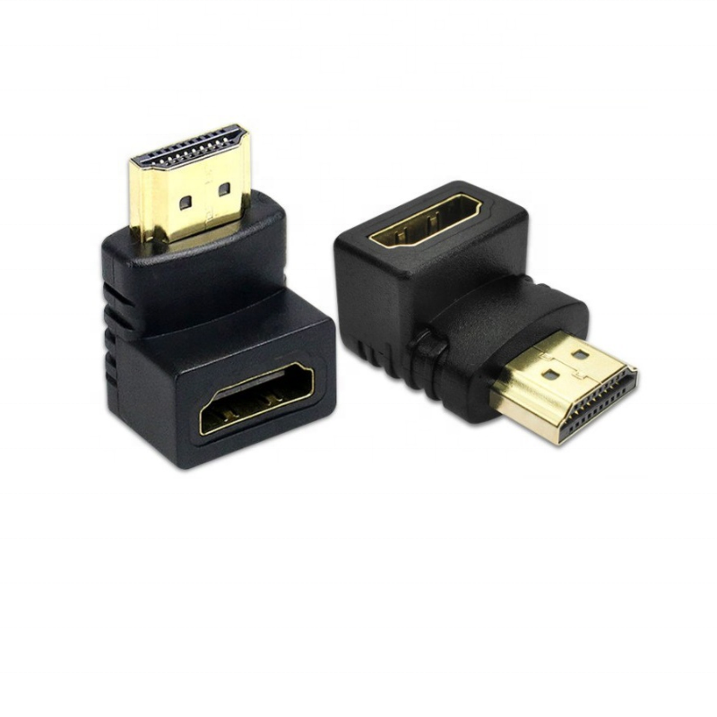 Vnew дешевая заводская цена 90 градусов HDMI штекер-HDMI гнездо мини HDMI адаптер высокой четкости аудио и видео конверсионная головка