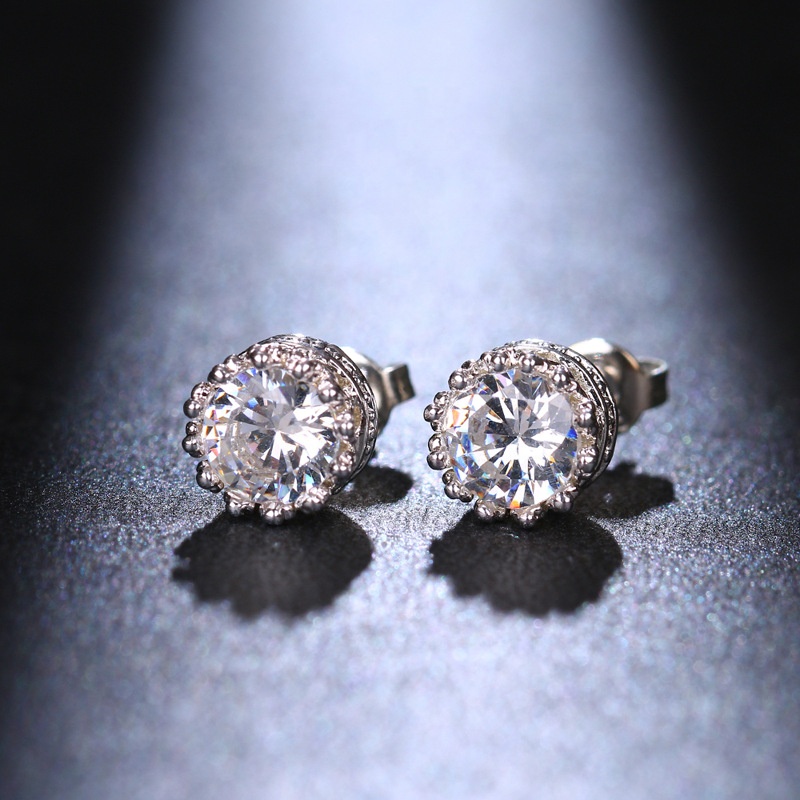 Fashion Good Quality Cubic Zirconia Studs Earrings For Women Jewelry Simple Brass CZ Charm Earrings Factory Wholesale Price