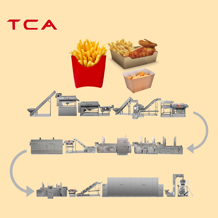 High Quality Industrial Small Frozen French Fries / Potato Chips Making Machine With CE