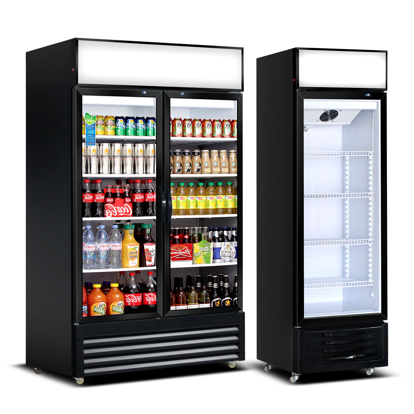 Supermarket Commercial Single Door Cold Drink Freezer Pepsi Beer Cooler Glass Door Refrigerator Display Fridge Beverage Chiller
