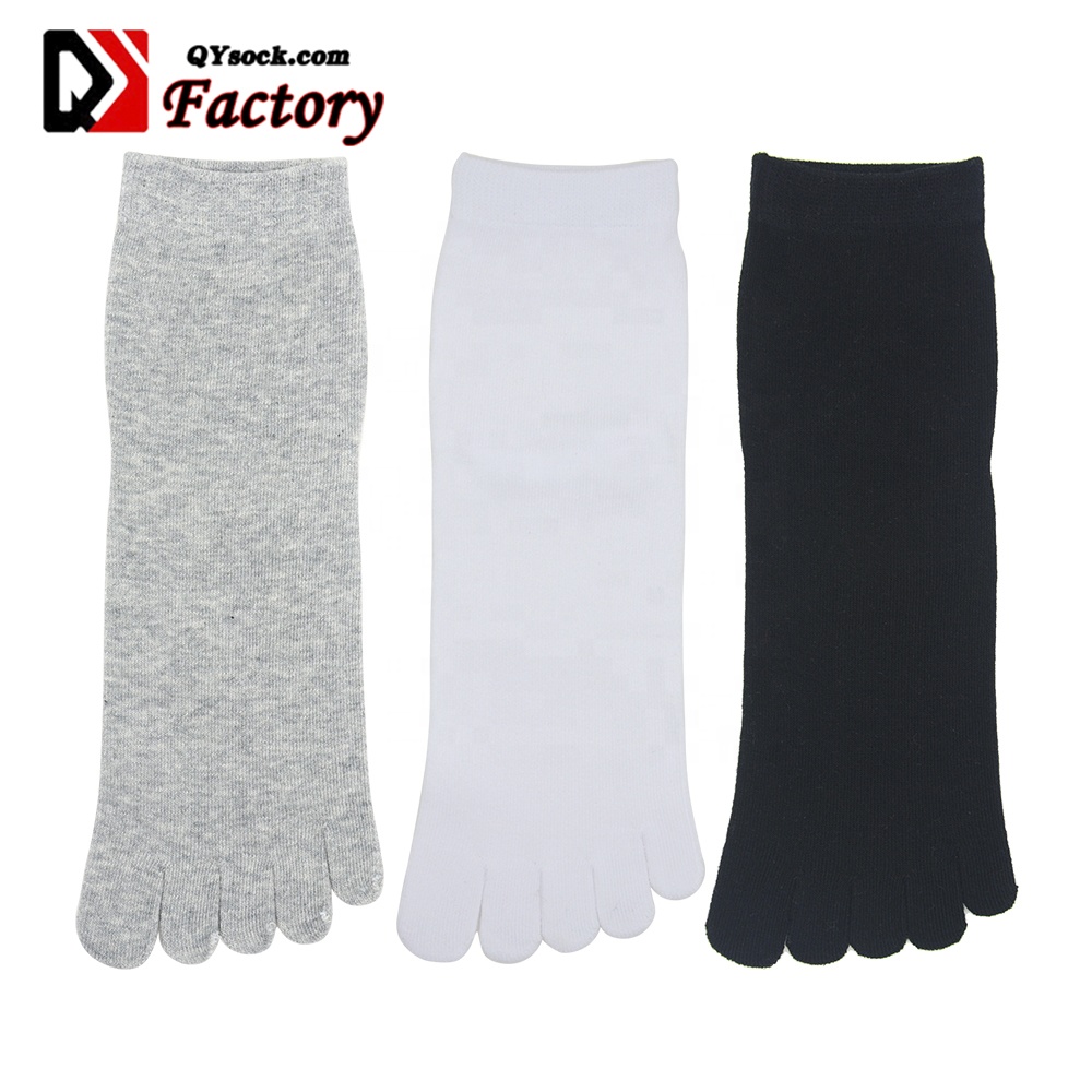 Wholesale Low Price Unisex Comfortable Business Solid Men Short Five Toe Women Socks
