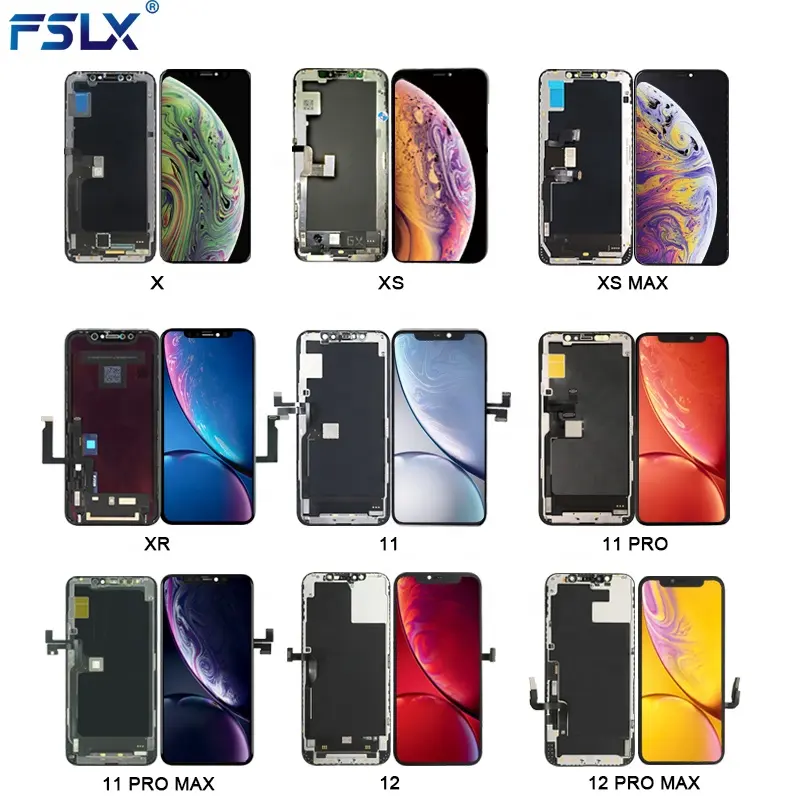 Pantalla De Celulares Replacement Parts Display With Touch Assembly OLED For iPhone X XR XS Max 11 11 Pro Max 12 Mini 12 Pro
