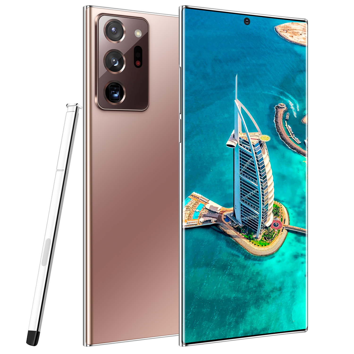 2020 Новый 6,9 "полный экран разблокировать смартфон Android мобильного телефона из закаленного стекла с защитой от отпечатков пальцев Face ID 3.5D изогнутая стеклянная крышка 128 ГБ