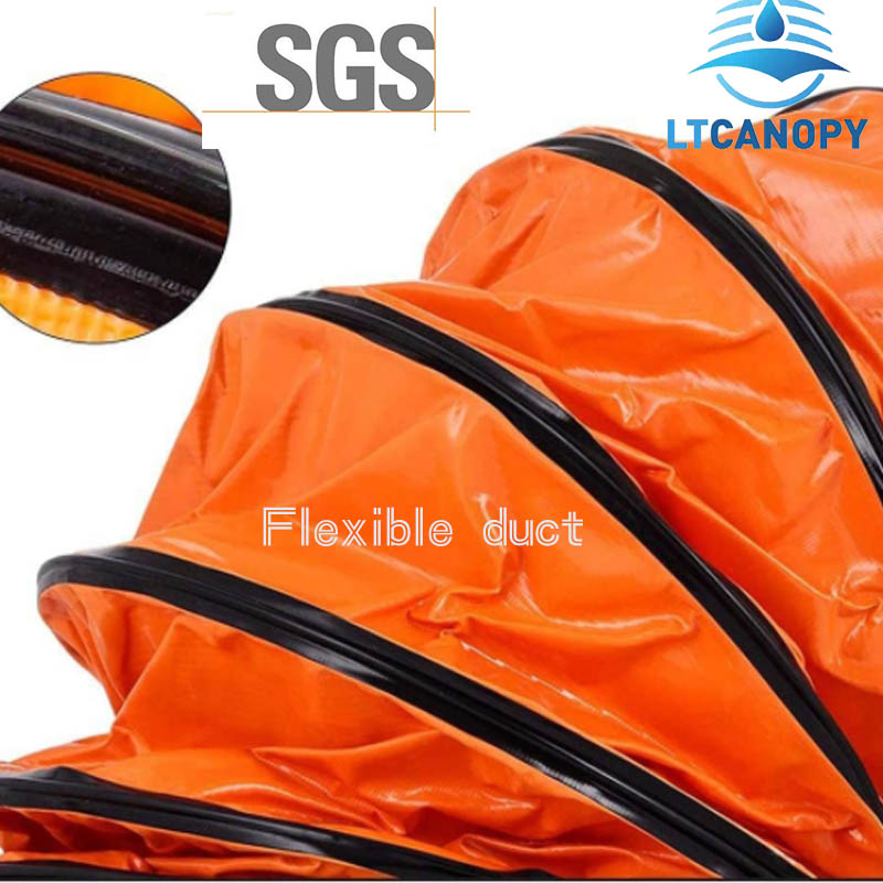 Best selling Mine Ventilation Duct Portable Blower Hose Flexible Vent Duct PVC Laminated Coated Fabric Manufacturer