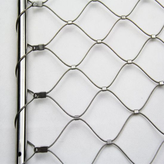 stainless steel flexible wire mesh netting stair railing rope mesh
