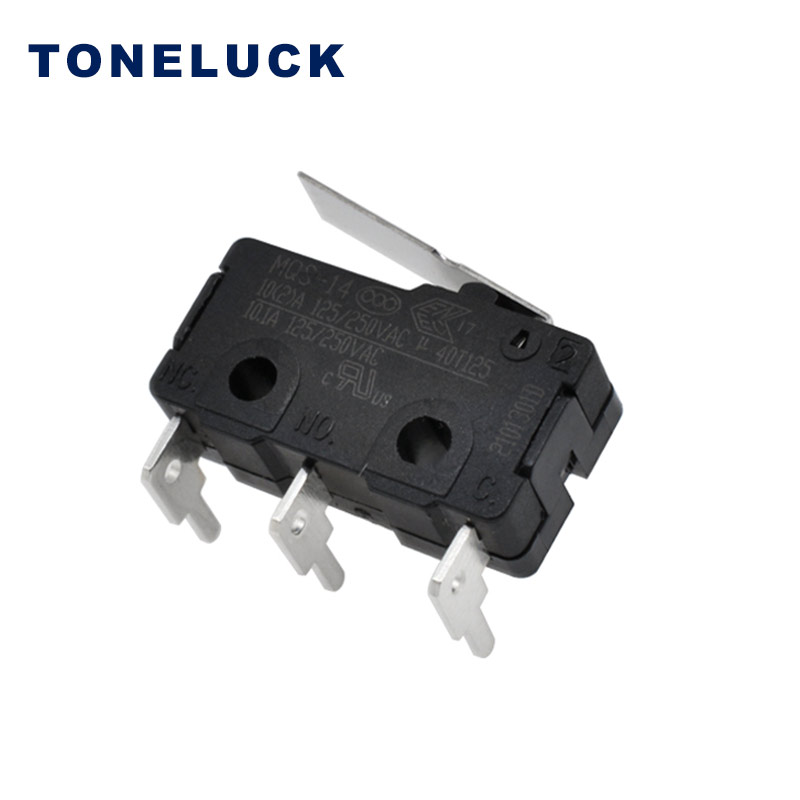 Toneluck MQS-14 40T125 10 Aml 125V 250VAC Blade Lever Arm Micro Switch