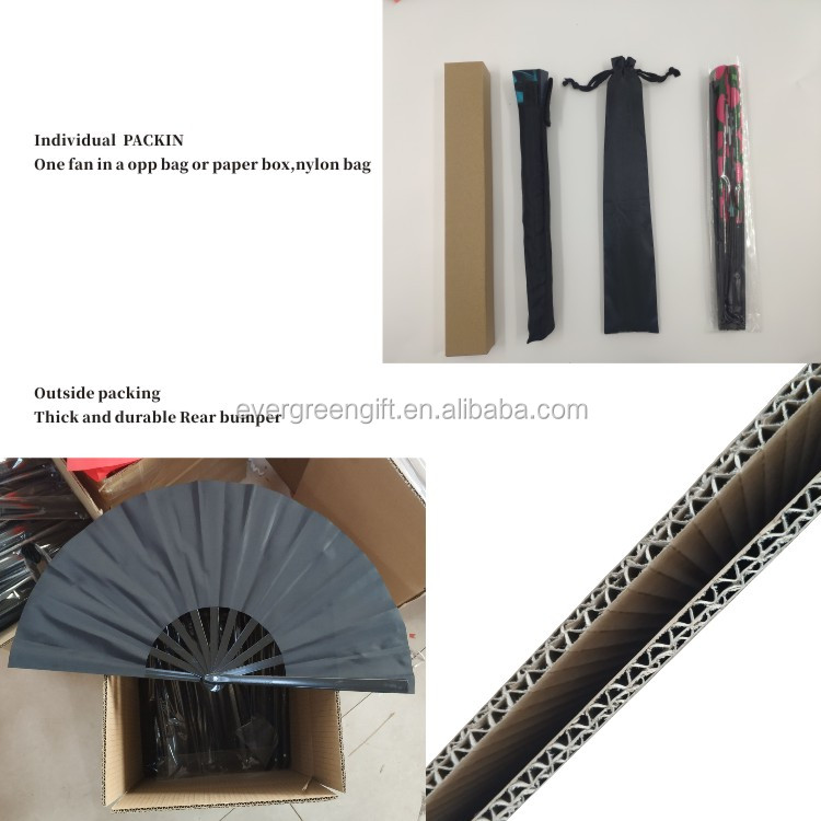 custom large chinese uv hand fan