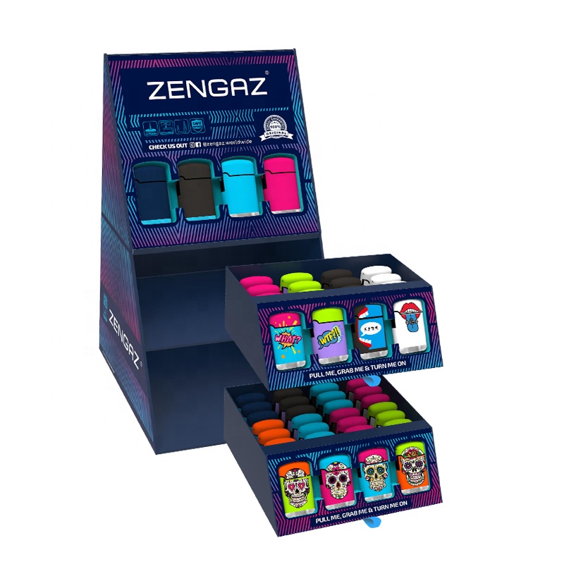ZENGAZ Fanny Cube Box Design креативная струйная зажигалка с подставкой для хранения