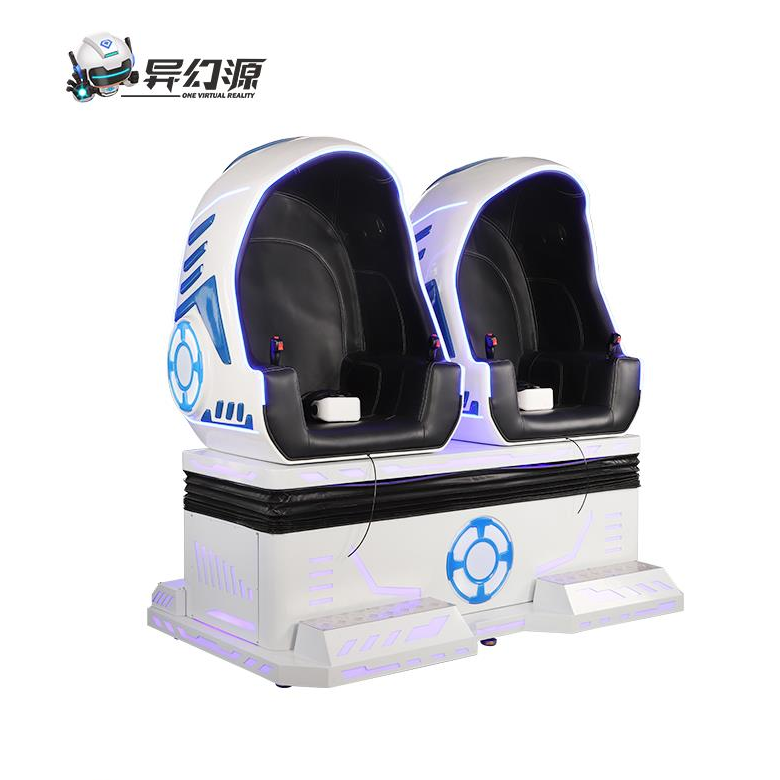 2021 Yihuanyuan Factory Commercial Kids Play Indoor Game 9D Virtual Reality Simulator Cinema 2 Seats Egg Chair VR