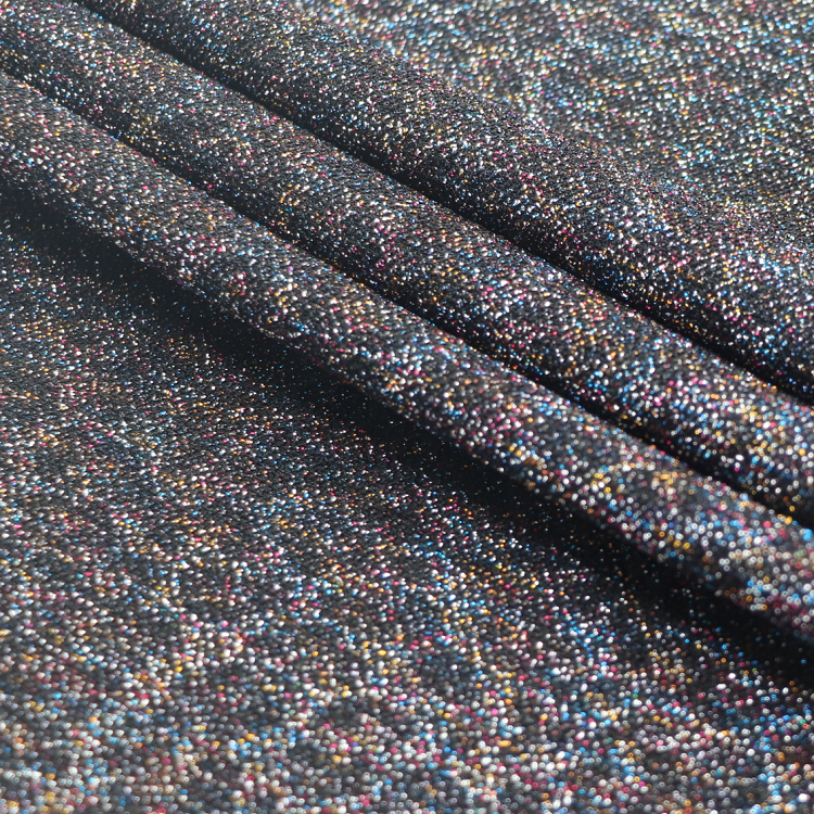 Jacquard metallic yarn lurex knit spandex nylon fabric for evening dresses garment
