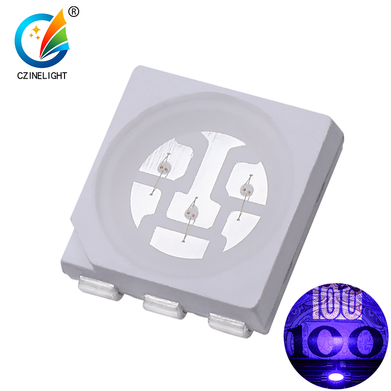 Czinelight, заводская цена, оптовая продажа, высокое качество, 5050 Smd УФ светодиодный чип, 6pin 0,2 нм 3,2 Вт 3-в Smd светодиодный Диод