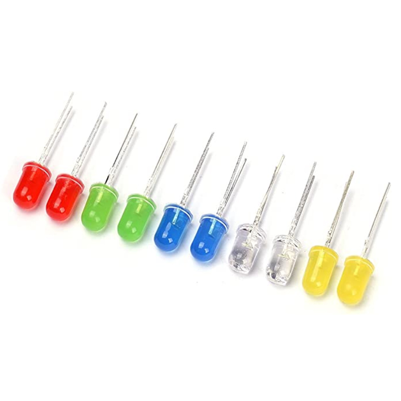 3mm 4mm 5mm LED Diode Lights Assortment Clear Transparent Lens Emitting Lighting Bulb Lamp Assorted Variety Colour