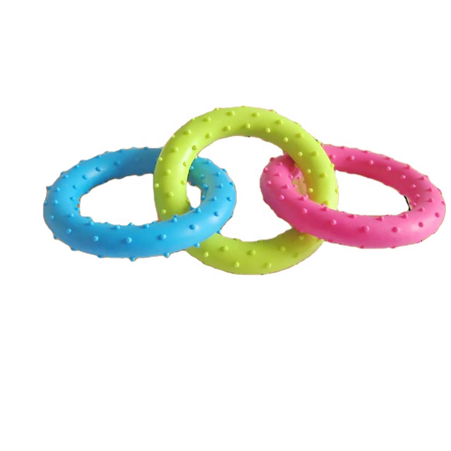2021 Popular lucky Pet bite resistant knot Three circle surround toy pet interactive toys set Dog training wholesale