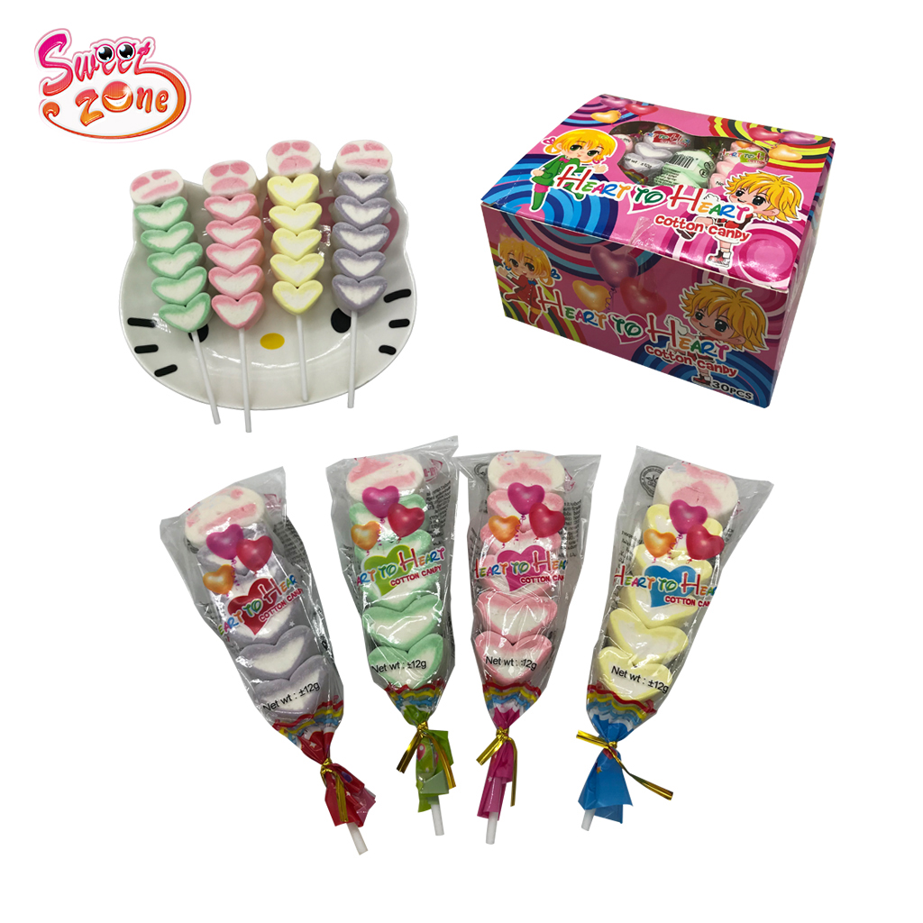 Heart Shape Marshmallow Cotton Soft Candy
