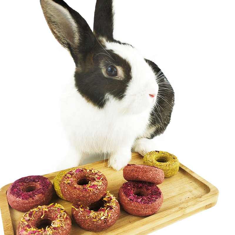 Pet Rabbit Hamster Guinea Pig My Neighbor Small Animal Molar Nutrition Donut Grass Cake rabbit chew food