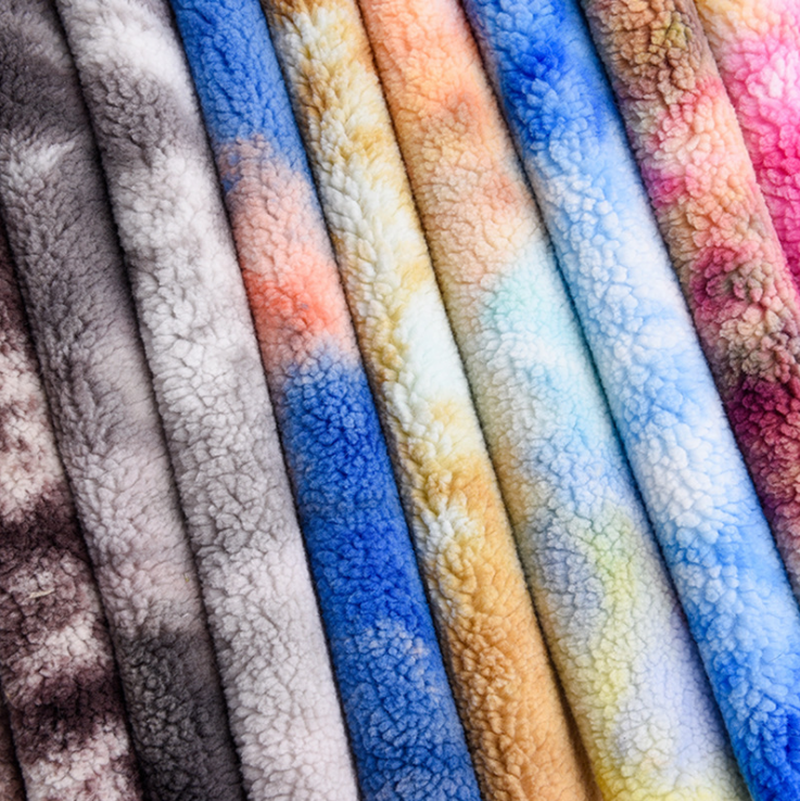Wholesale 100% Polyester colorful sherpa fabric for toy coat