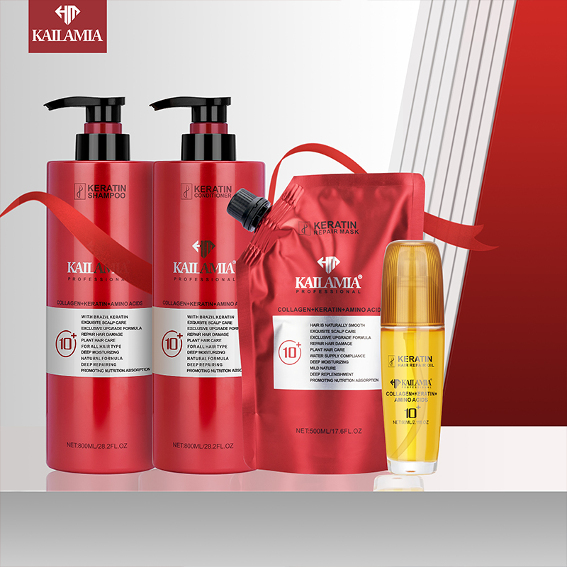 Keratin Shampoo and Conditioner Set-Sulfate Free Deep Treatment Anti Frizz shampoo for Dry Hair and Extra Shine