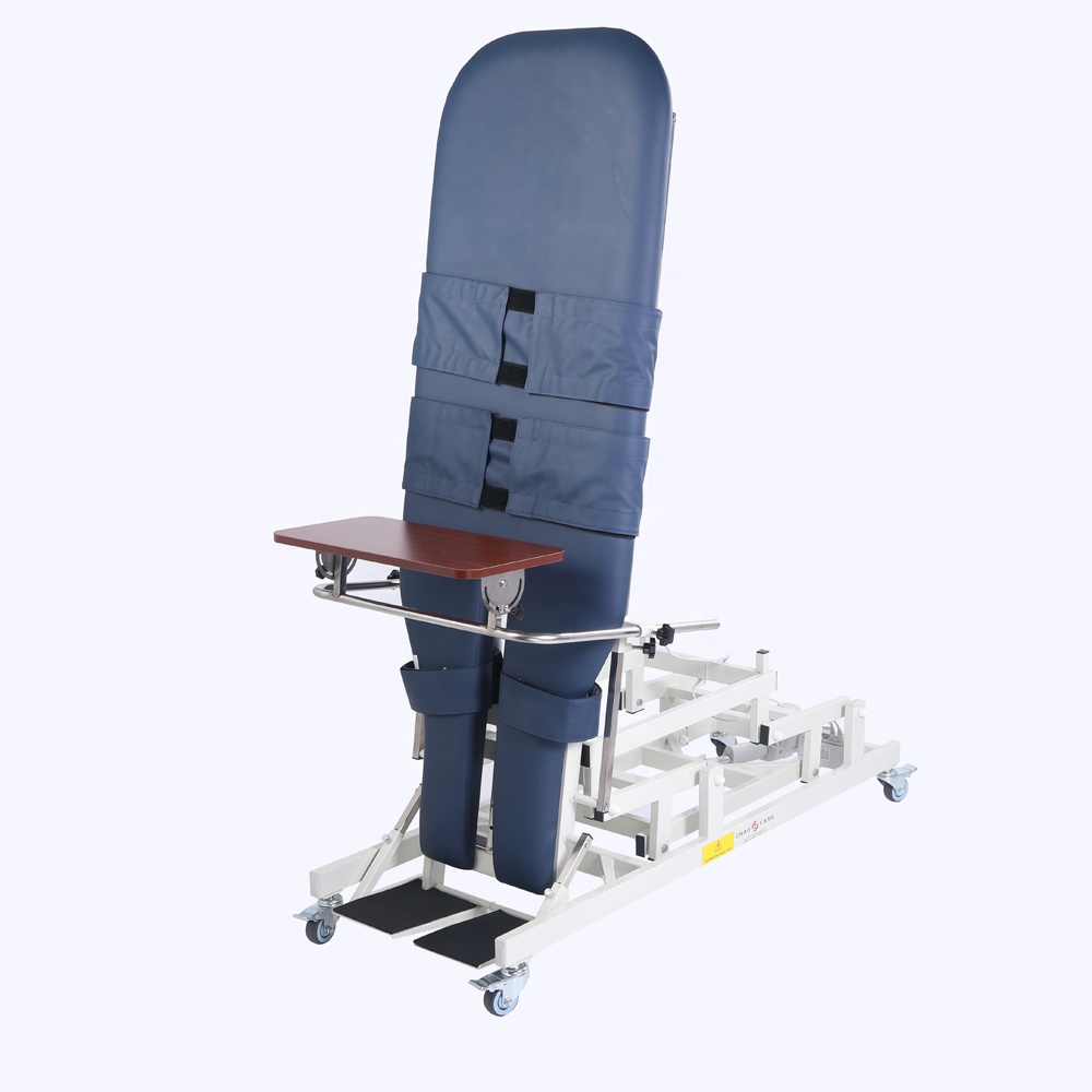 Medical Hospital Bed Manufacture Electric Medical Adjustable Tilt Table For Physiotherapy Tilt Bed With Angle Inclinometer