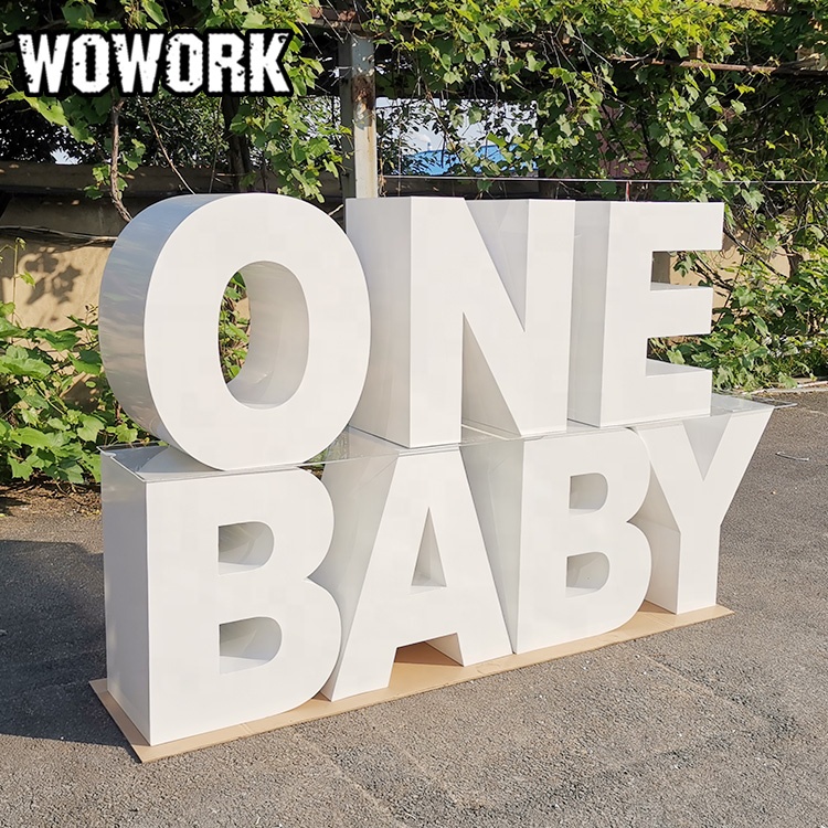 WOWORK пользовательские украшения для дня рождения ребенка, украшение для душа, металлическая любовь, один детский стол с надписью для свадебных мероприятий и вечеринок, реквизит