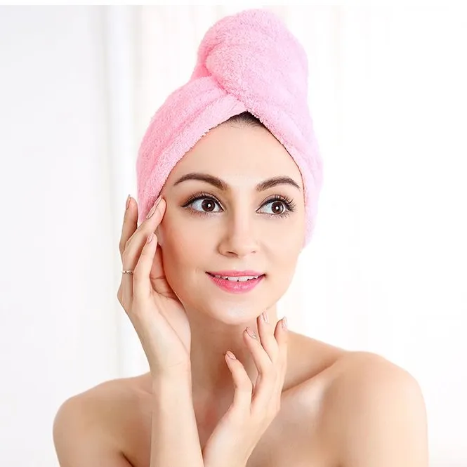 Strong water absorbent microfiber quick dry hair towel wrap turban microfiber