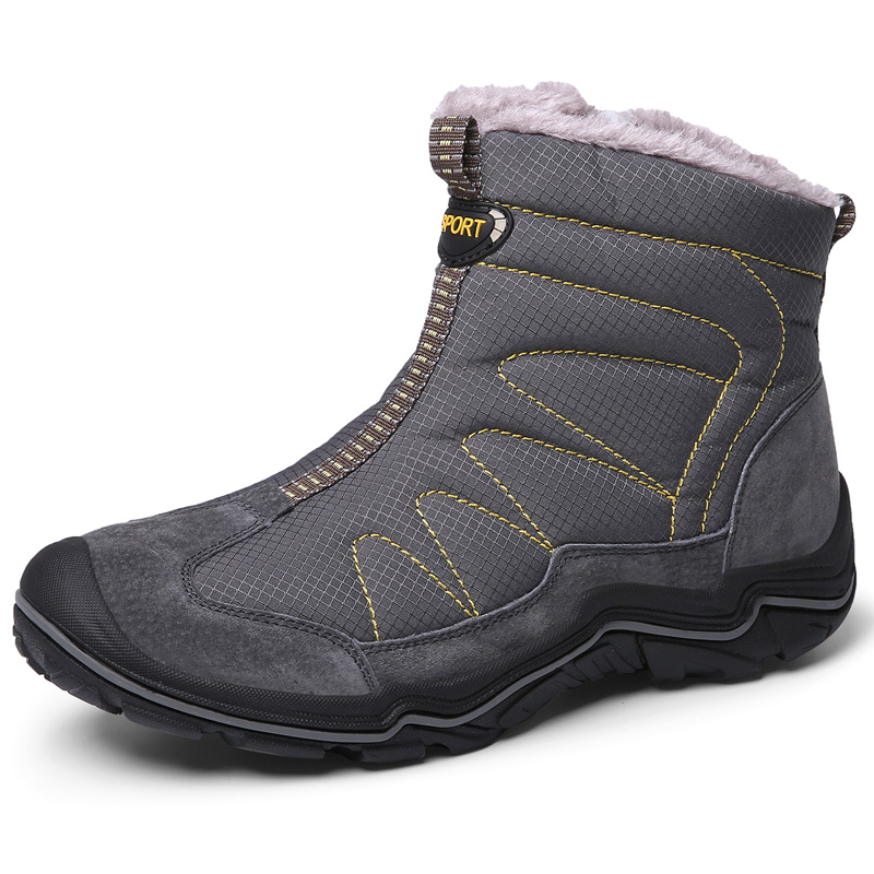 Men's waterproof snow boots casual wears daily style combat shoes out door hiking boots ankle boots for winter